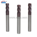 Solid Carbide Cutting Tools HRC55 4 Flutes Corner Radius End Mill